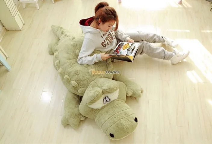 Fancytrader 79''  200cm Biggest Plush Stuffed Crocodile Alligator Bed, 2 Colors Available! Free Shipping FT90185 (5)
