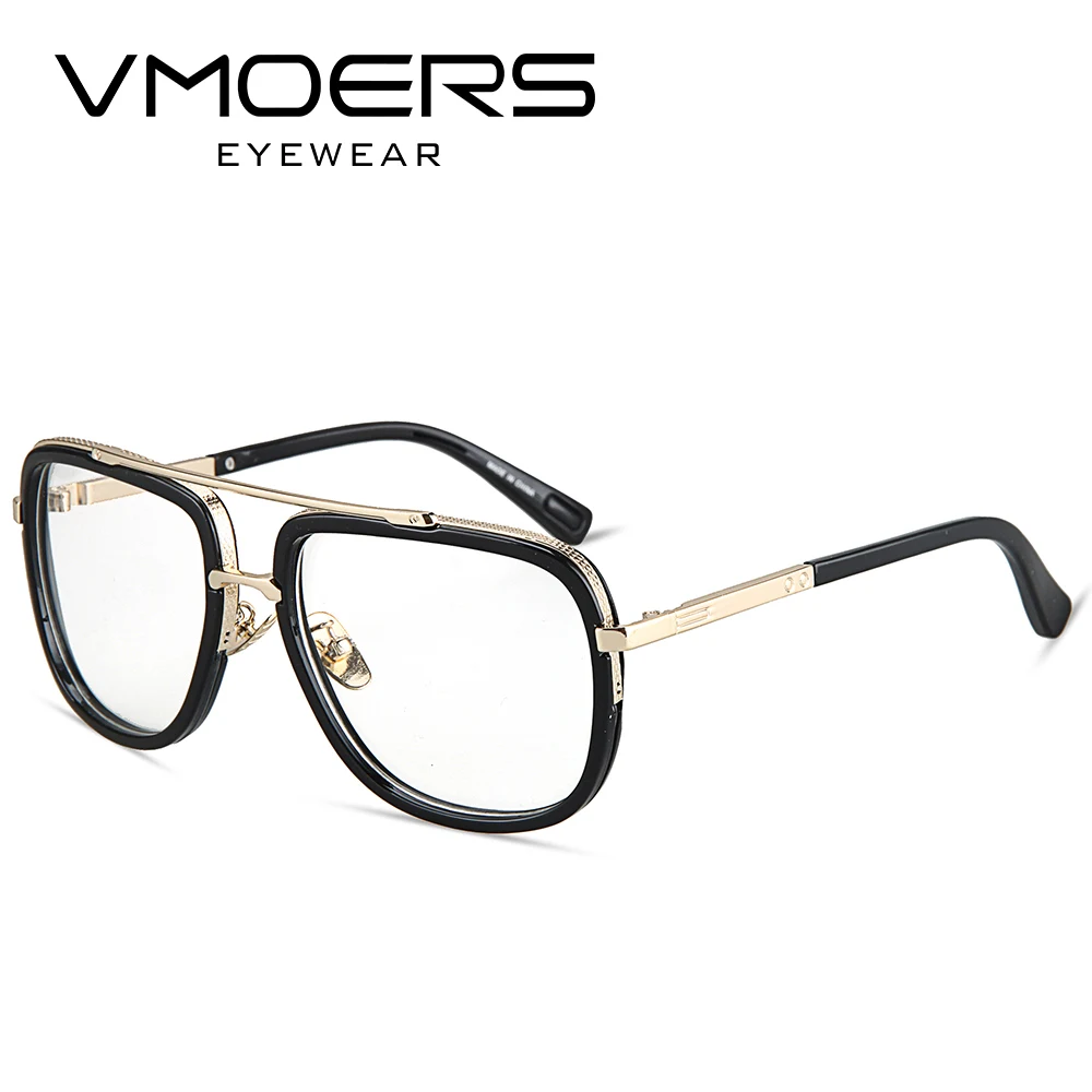 Vmoers Square Eyeglass Frames Men Luxury Brand Fake Glasses Frame Male Optical Myopia Eyeglass