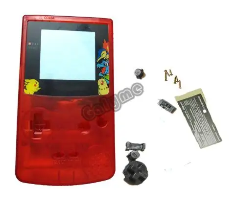 Многоцветный w/кнопки пластиковый корпус чехол для Gameboy цвет GBO DMG Shell w ограниченная пластиковые экранные линзы игровая консоль - Цвет: Серебристый