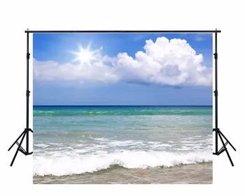 

Sea Beach wall Blue Sky photography studio background Vinyl cloth High quality Computer printed wedding backdrops