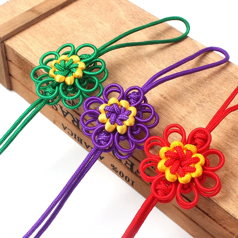 High grade chrysanthemum knot Chinese knot pendant Double layer Chinese knot hand knitted