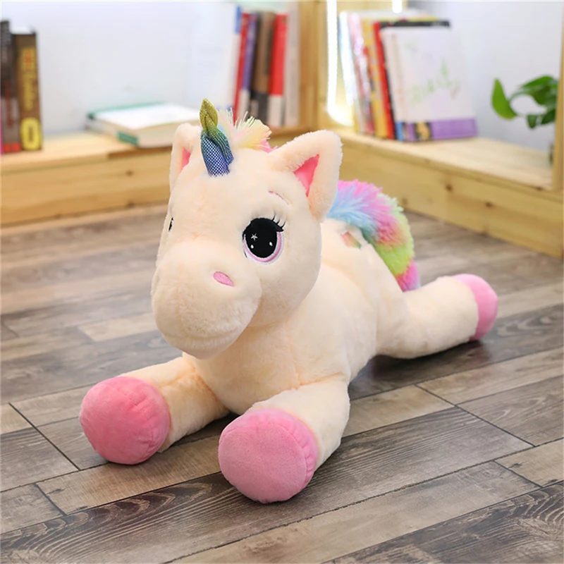 BOOKFONG 40-60 см набивной единорог животные плюшевые игрушки Единорог животное лошадь Высокое качество мультфильм подарок для детей