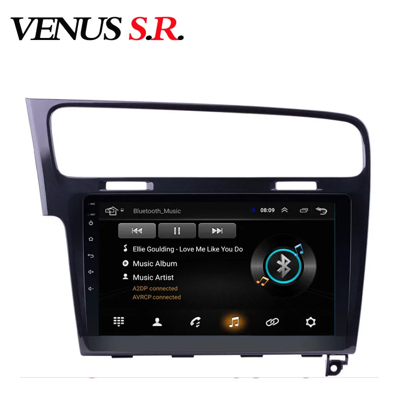 VenusSR Android 8,1 2.5D автомобильный dvd для Volkswagen GOLF 7- мультимедиа головное устройство gps Радио Стерео gps навигация