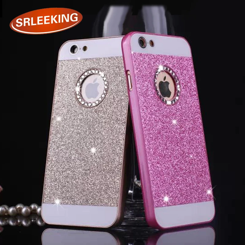 SRLEEKING для iphone 4/4S, модная блестящая раковина для пудры, чехол для телефона, роскошный сверкающий бриллиант, твердый корпус для iphone 4/4S