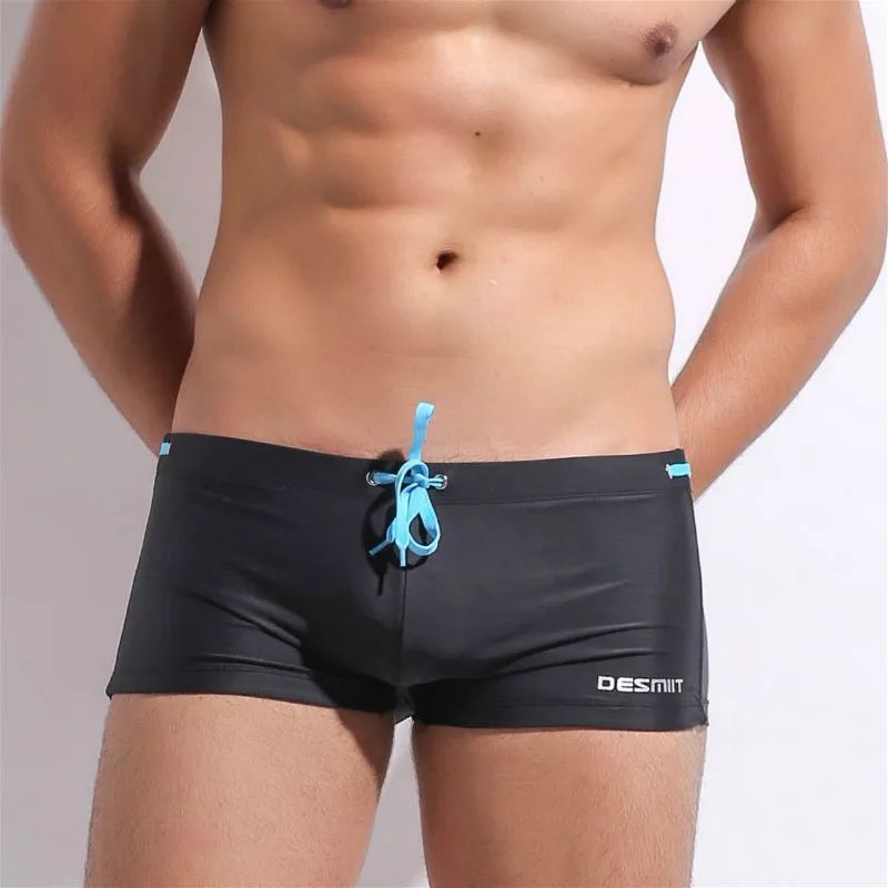 

Hot Brand Desmiit Swimwear Men Boxer Briefs Swim Trunks Low Waist Sexy Swimsuit Swimming Shorts Summer Beach zwembroek heren Man