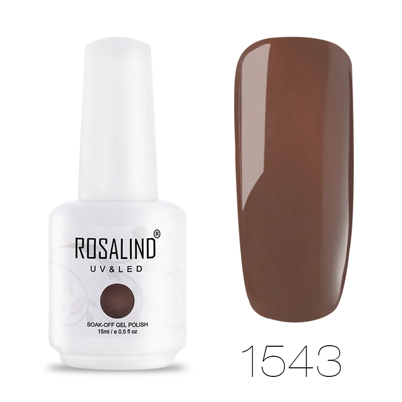 ROSALIND Гель-лак для ногтей гибридные Лаки 15 мл чистые цвета свежий дизайн ногтей замочить от маникюра Vernis Полупостоянный Гель-лак - Цвет: RH1543