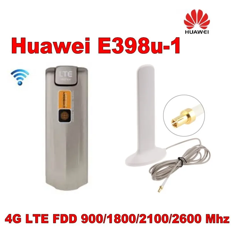Unlocked Original Huawei E398 E398u-1 100Mbps 4G LTE USB Modem + 4g antenna TS9 connector 4g antenna 35dbi wcdma lte booster ts9 connector 2m cable unlocked huawei e3276s 150 lte usb modem huawei e3276 cat4 lte 4g 150