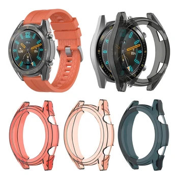 

For Huawei Watch GT Active / GT 2 Protective Case 46mm Transparent TPU Watch Case Fashion Cover Soft Sports Shell High Quality