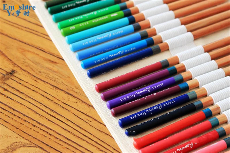 Emoshire Pencils cotton canvas handmade original color lead pencil drawing pen large capacity pencil pencil bag (1)
