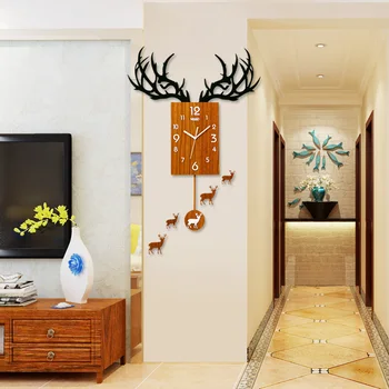 

Swingable Large Luminova Wall Clock Modern Design Silent Acrylic 3D Digital Hanging Clocks Night Light Kitchen Quartz Watch