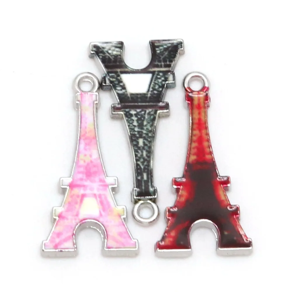 10 шт. эмалевые Подвески в виде Эйфелевой башни 13 х25 мм|f pendant|pendants for jewelry makingpendants