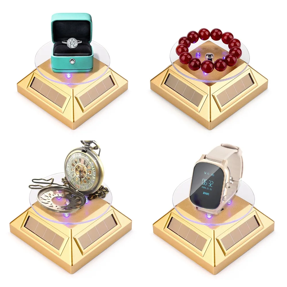 Solar Battery Powered Rotating Jewelry Display Stand  (5)