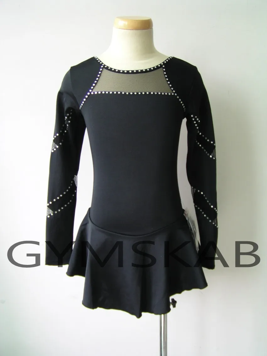 

2018 New Style Figure Skating Dress Women's Girl's Customized Ice Skating Dress Long-sleeved Gymnastics Costume 6270