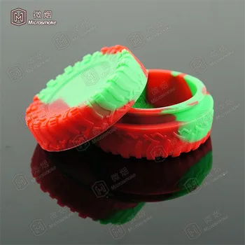 

20pcs OEM custom wax silicone container large capacity 23ml tire shape wax containers free shipping wholesale price