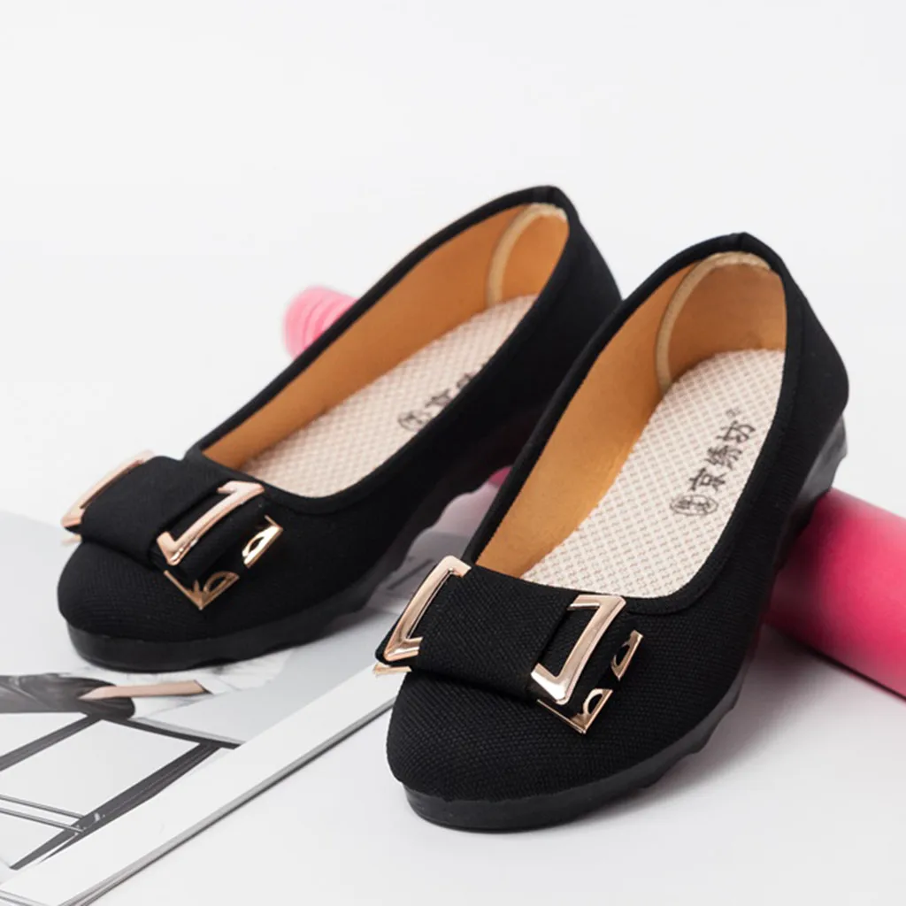 

scarpe donna tacco italian shoes with matching bags Womens Ladies Round Toe Shallow Casual Loafers Single Shoes SI18