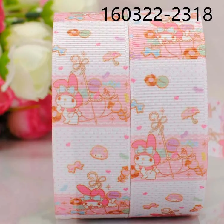 50 ярдов 7/" 22 мм Высокое качество печати мультфильм grosgrain лента для подарка