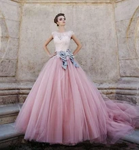 Prinzessin Weiß und Rosa Quinceanera Kleider 2016 Vestidos De 15 Anos Bow Sash Lace Party Hochzeit Prom Kleider Perle Lieben 16 Kleid
