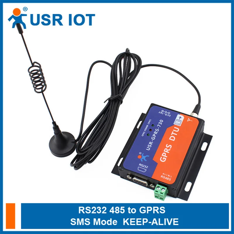 Последовательный RS232 RS485 GSM модемы сервера GPRS DTU потока Управление TCP, UDP RTS CTS поддерживается RoHS WEEE сертификат USR-GPRS232-730 64