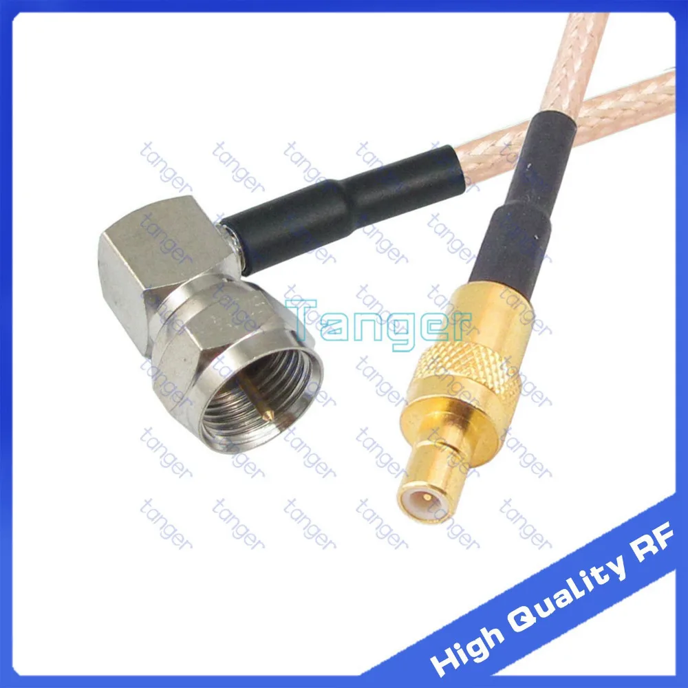 

Hot Selling SMB male plug to F male plug right angle with 20cm 8in 8inch RF RG316 RF Coaxial Pigtail High Quality Low Loss cable