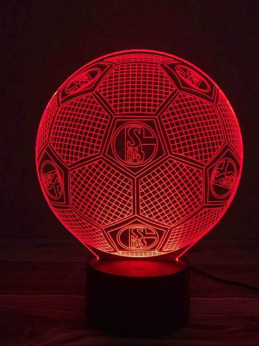 Creative Table Lamp 3D LED Visual Colorful Light Fixture USB Sleep Night Light Novelty Soccer Fashion