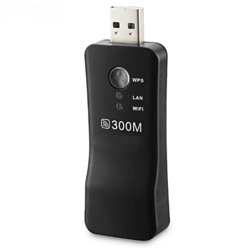 

Universal Wireless TV Network Wifi Adapter WPS 300Mbps Wi-fi Repeater RJ-45 Network Cable