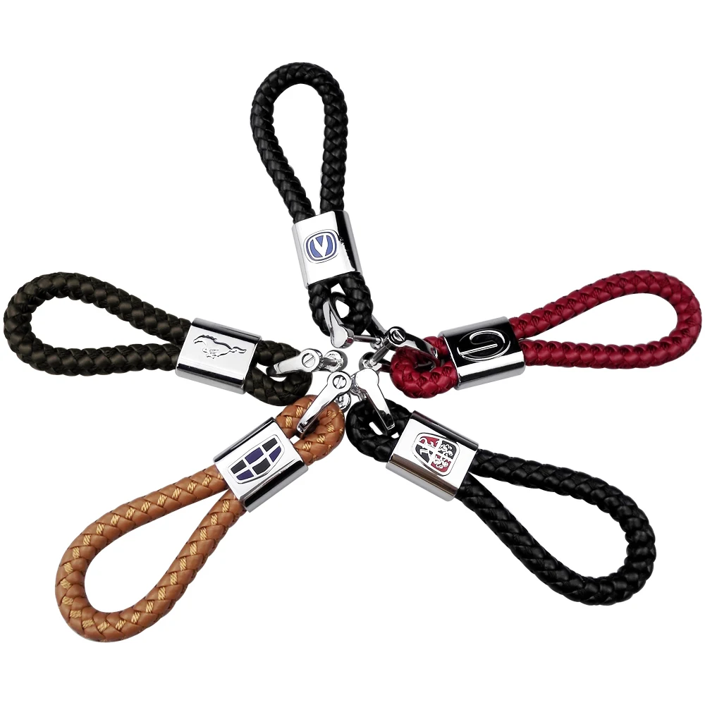 

Key Decoration Zinc Alloy for Mini Cooper BMW Benz Peugeot Honda Mustang Nissan Peugeot Volvo Geely Black Key Holder Chain Auto