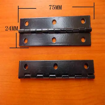 

10pcs 75*24MM Packaging hinge Box Gift Hinge Metal hinge Electrophoresis big black hole hinge 6 Wholesale