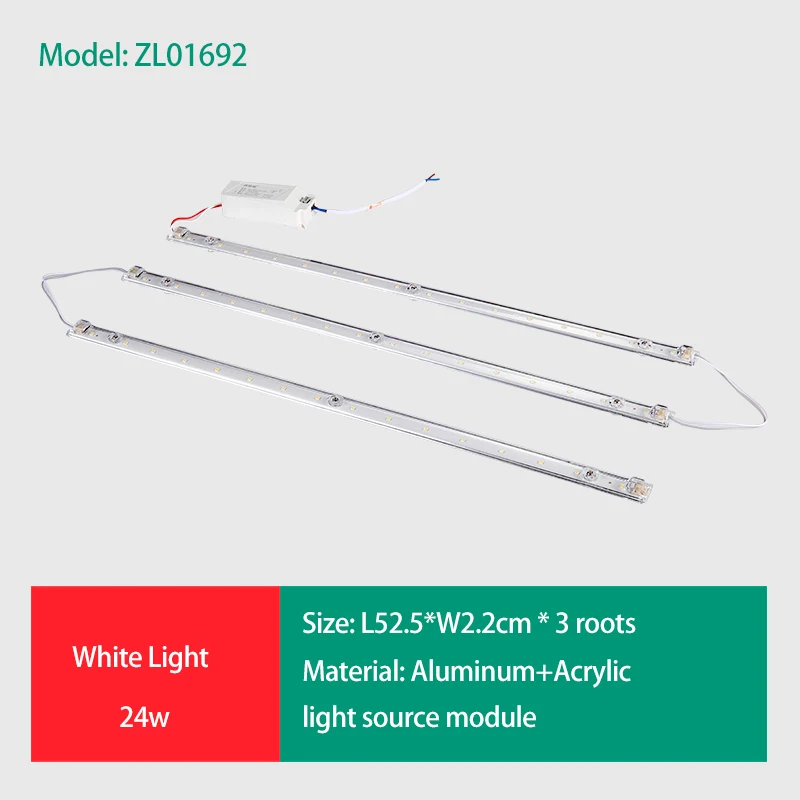 Светодиодный потолочный светильник, светильник ing, модуль источника, замена лампы, светильник, источник, магнит, удобная установка - Цвет: L-24w White Light