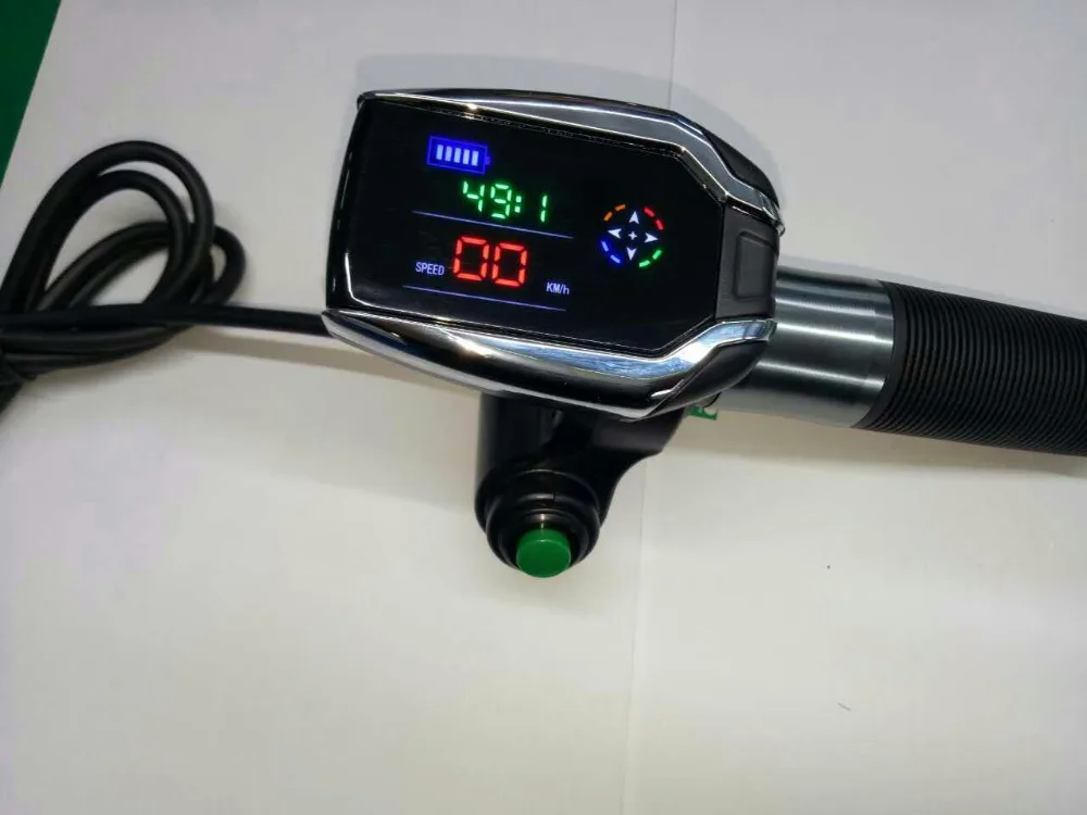 Cheap twist throttle with lock/key&24v36v48v60v72v LCD display+battery indicator electric bike accessory MTB tricycle scooter parts 4