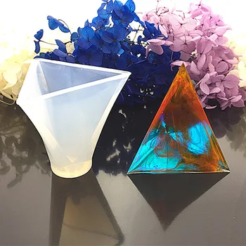 

JAVRICK 1PC Clear Color Triangular Pyramid Jewelry Making Tools Mold Pendant Silicone Resin Craft DIY