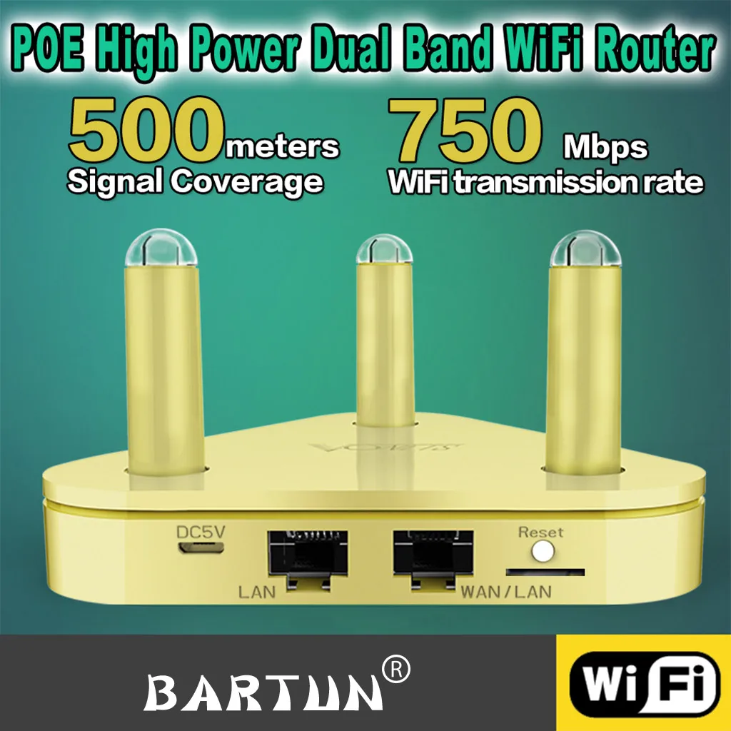 Двухдиапазонный беспроводной маршрутизатор высокой мощности CPE Wi Fi открытый