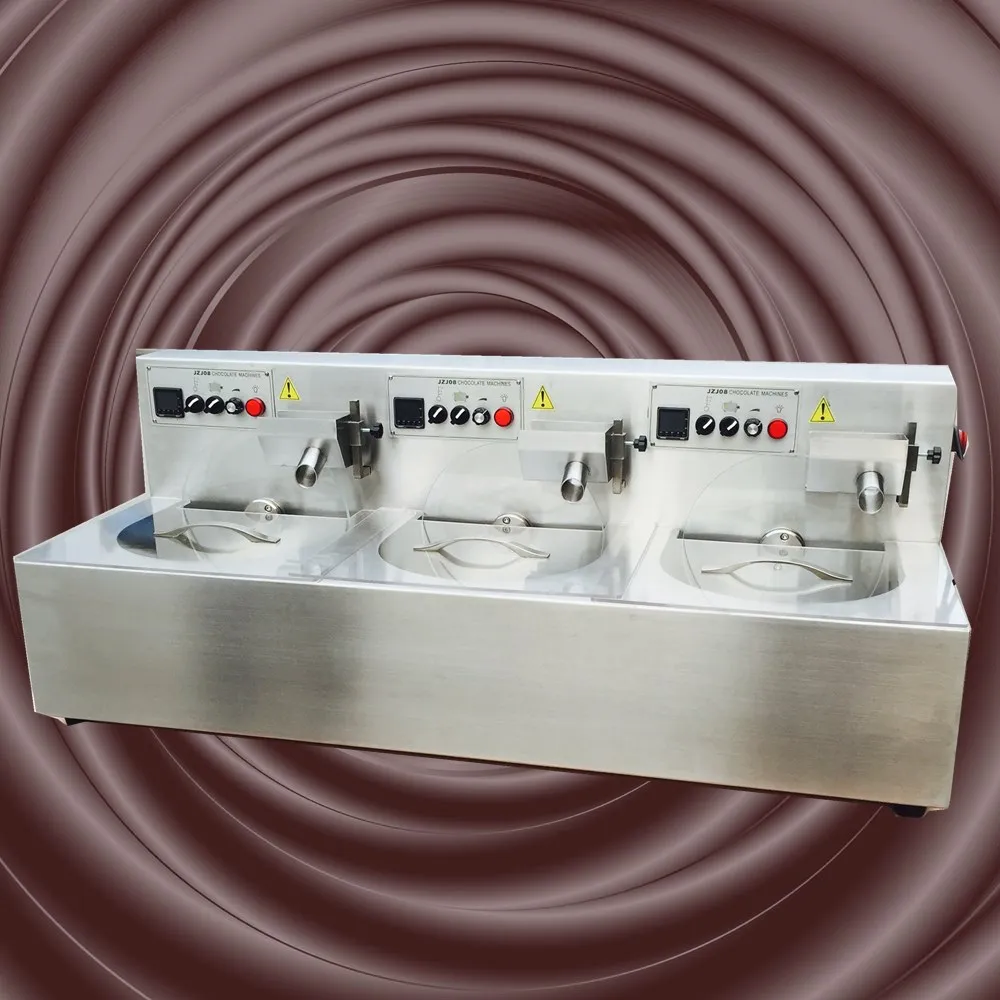 

Commercial Electric 220v 110v chocolate melter with 8kg*3 capacity Chocolate melting machine Chocolate tempering machine