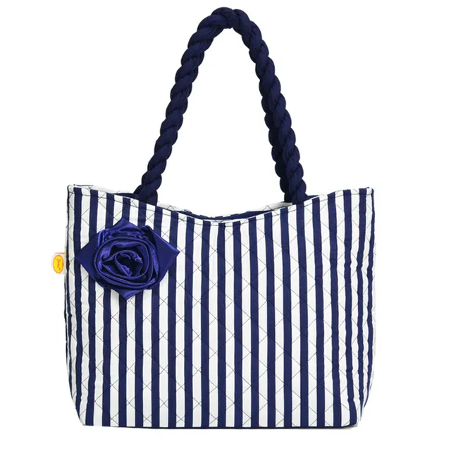 Women Beach Cotton Bag Fashion Fl Thai Stripes Printing Handbags Women Beach Cotton Bag Fashion Fl Thai Stripes Printing Handbags Las Large Shoulder Totes Casual