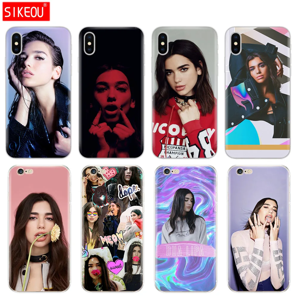 

Silicone Cover Phone Case For Iphone 6 X 8 7 6s 5 5s SE Plus 10 XR XS Max Case Dua Lipa New Rules