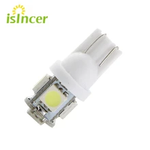 1pcs T10 LED W5W 5050 5SMD 192 168 194 White Lights LED Car Light Wedge Lamp Bulbs Super Bright DC 12V License Plate Light DRL flytop 10 pcs t10 5smd 5050 car led auto lamp 12v 1w xenon light bulbs w5w 194 5 colors white blue red yellow green