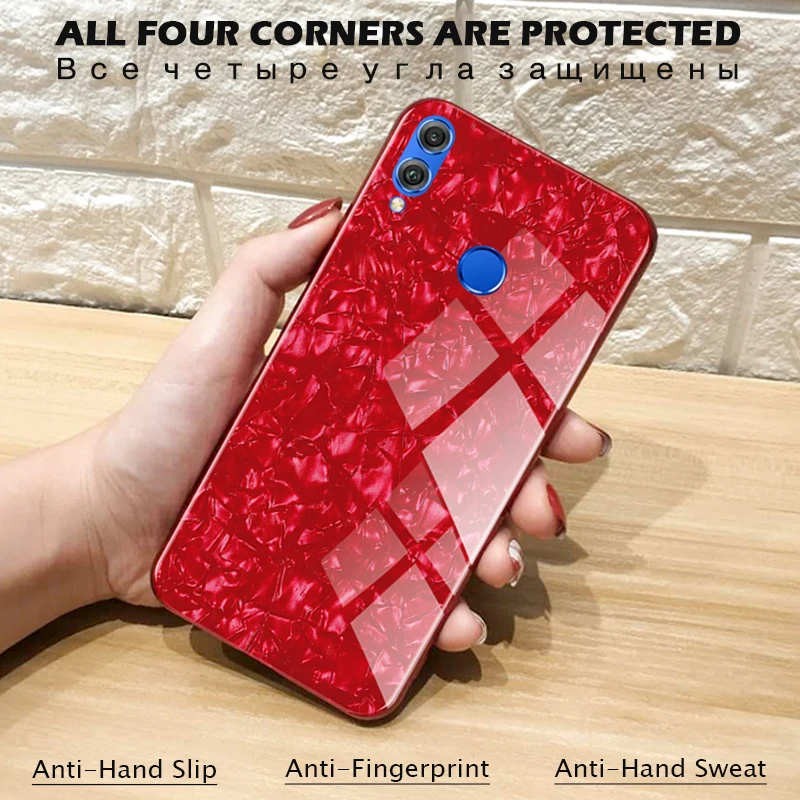 KHW2033_5_JONSNOW Tempered Glass Phone Case For Huawei Honor 8X 8C Glossy Hard Back Cover for Honor 10 9 Lite 7C 7A Pro 7X