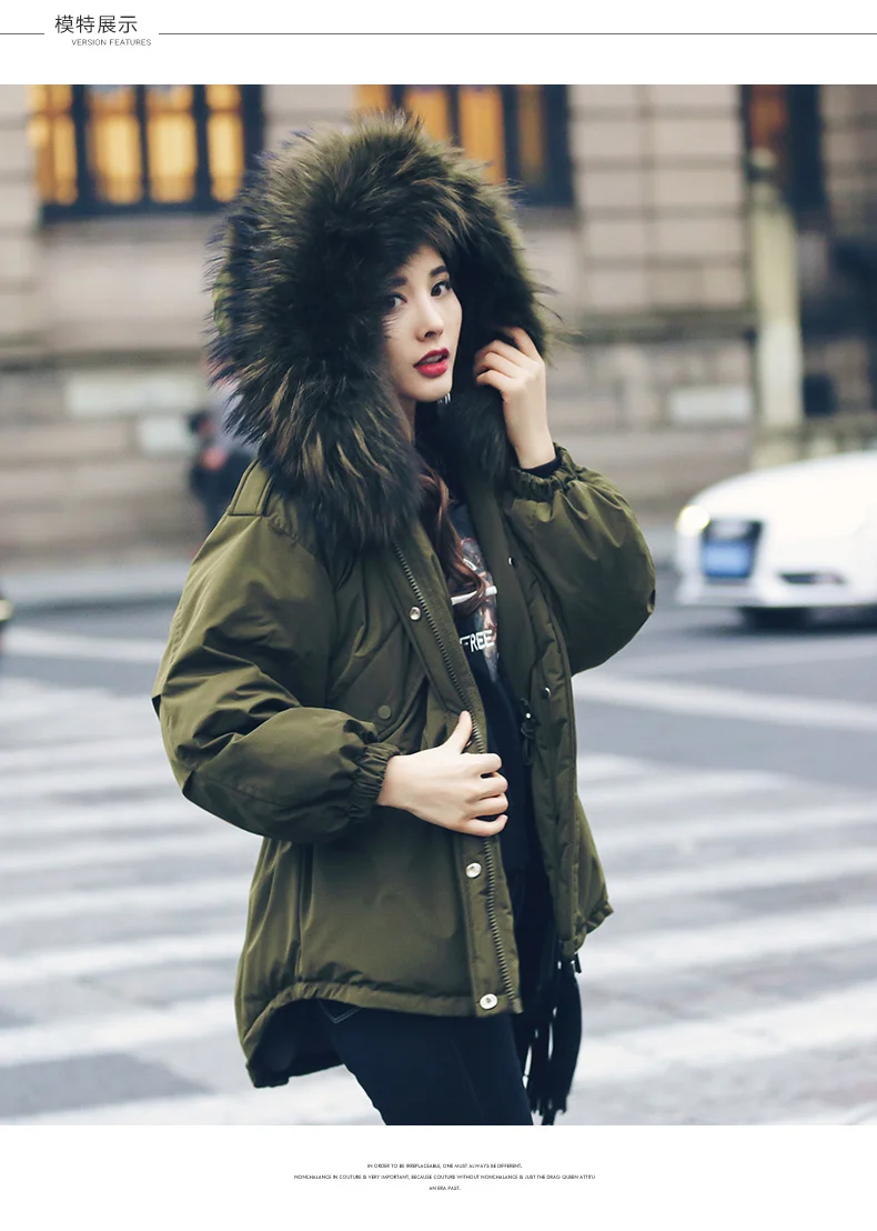 Зимняя женская куртка из натурального меха енота, верхняя одежда с капюшоном, парка 90% белого утиного пуха, армейский зеленый