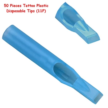 

50 pcs/lot 11 F Tips Tattoo Plastic Disposable Tubes Tattoo Flat Sterile Needles Diamond Blue Tattoo Tubes 50 pcs/lot