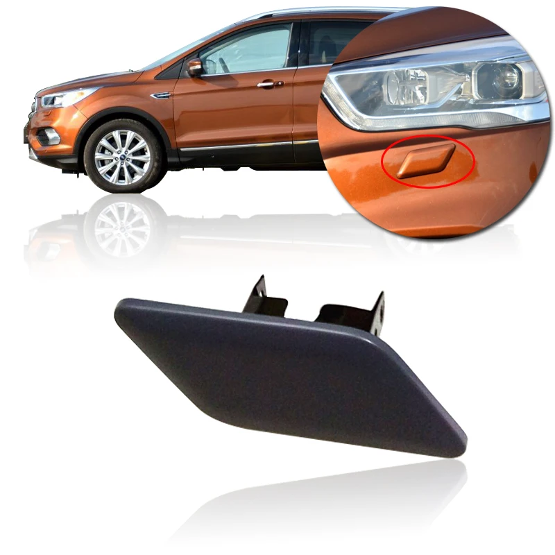 

CAPQX Front Bumper HeadLight headlamp Washer Nozzle Cover Spray Jet cap Housing House For Ford Escape Kuga 2017
