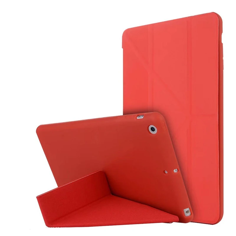 Флип Smart Cover для iPad mini 4 ультра тонкий кожаный чехол ПУ+ силиконовый чехол для Apple iPad mini 4 Tablet Дело Капа para - Цвет: red