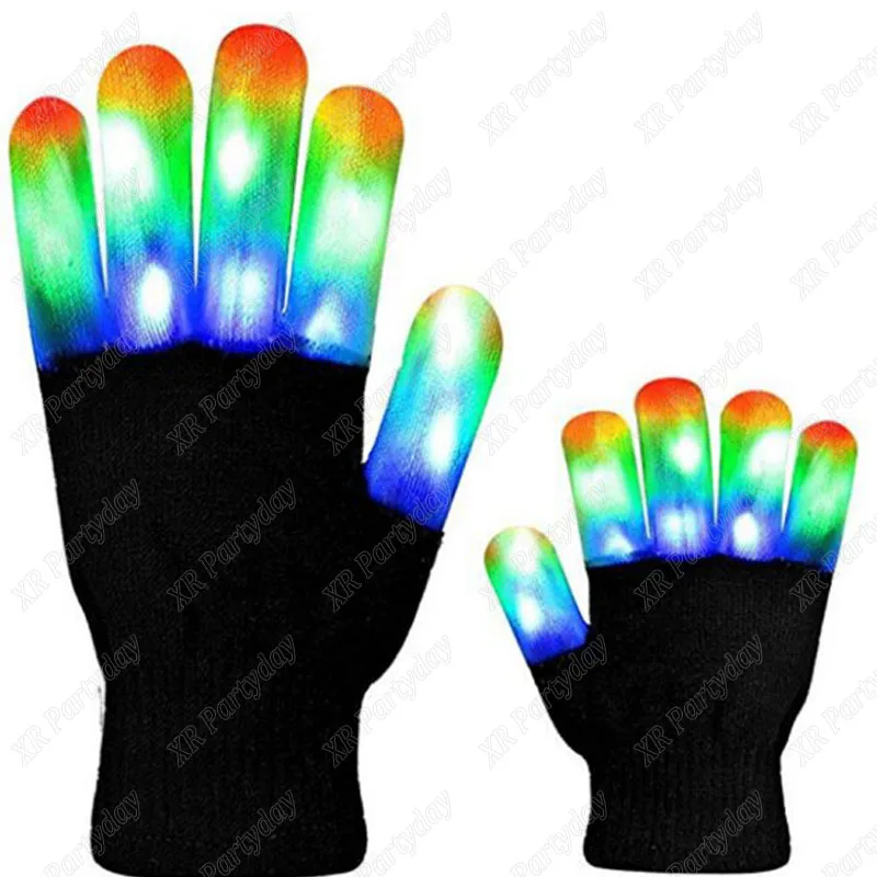 1 шт. светодиодный вечерние светящиеся перчатки бар вечерние флуоресцентный танцевальный DJ волшебные перчатки светодиодный светильник светящаяся атмосфера Рождество Purim navidad