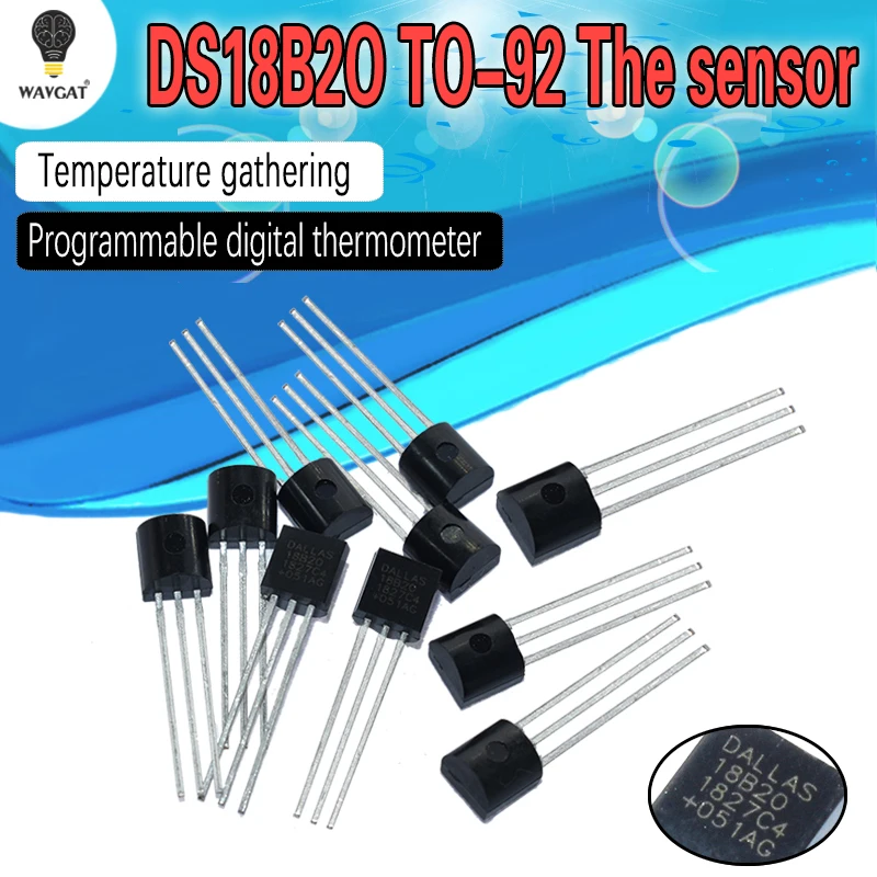 

Free Shipping 10pcs DALLAS DS18B20 18B20 TO-92 IC CHIP Thermometer Temperature Sensor