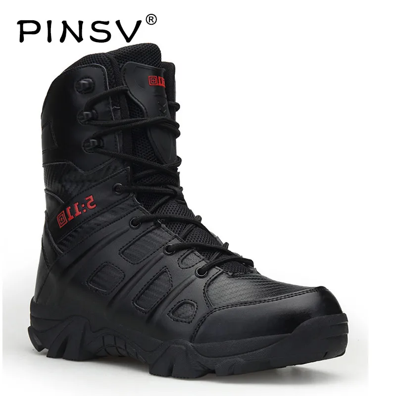 

Big Size 41-46 Military Boots Men Shoes Black Desert Tactical Boots Men Outdoor Combat Army Boots For Men Bota Masculina PINSV