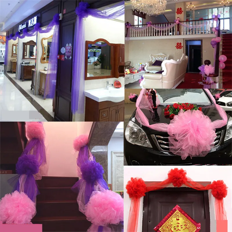 About 9 m Long Wedding Supplies Snow Yarn Wedding Room Wedding Car Decoration Yarn Layout Stair Yarn Curtain Props Set qq045 (4)