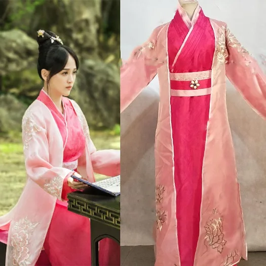 5 дизайнов костюм Hanfu для женщин для новейших ТВ-игр королева DuGu Чэнь циао 'Ен женский Hanfu Swordlady костюм - Цвет: C costume 165cmH