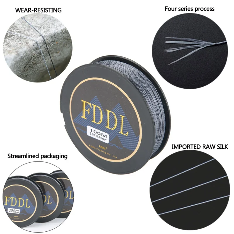 100M PE Braided Fishing Line New 4 Stands Multi-filament Fishing Line For Carp Fishing Wire For All Fishing