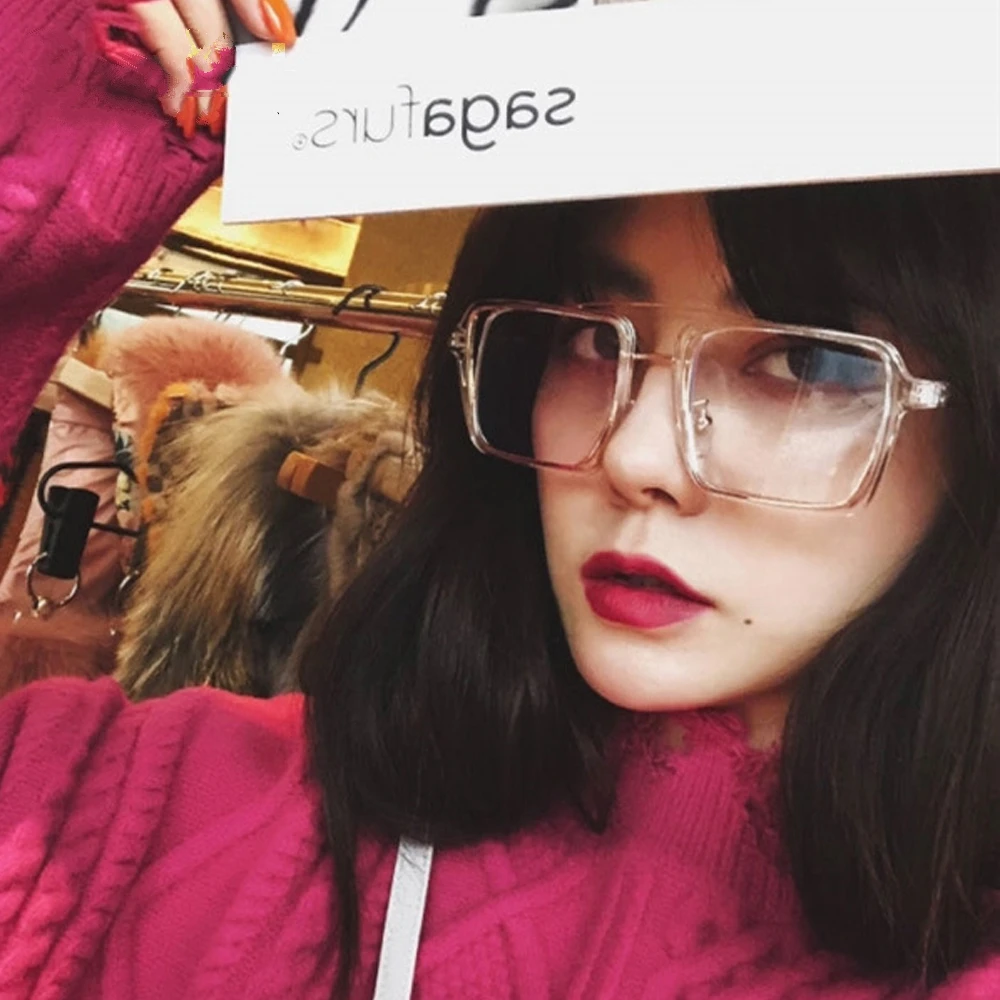 Ladies Square Sunglasses 2019 New Style Sun Glasses Brand Design Women Big Frame Eyewear For Outdoor Shades Goggles Oculos