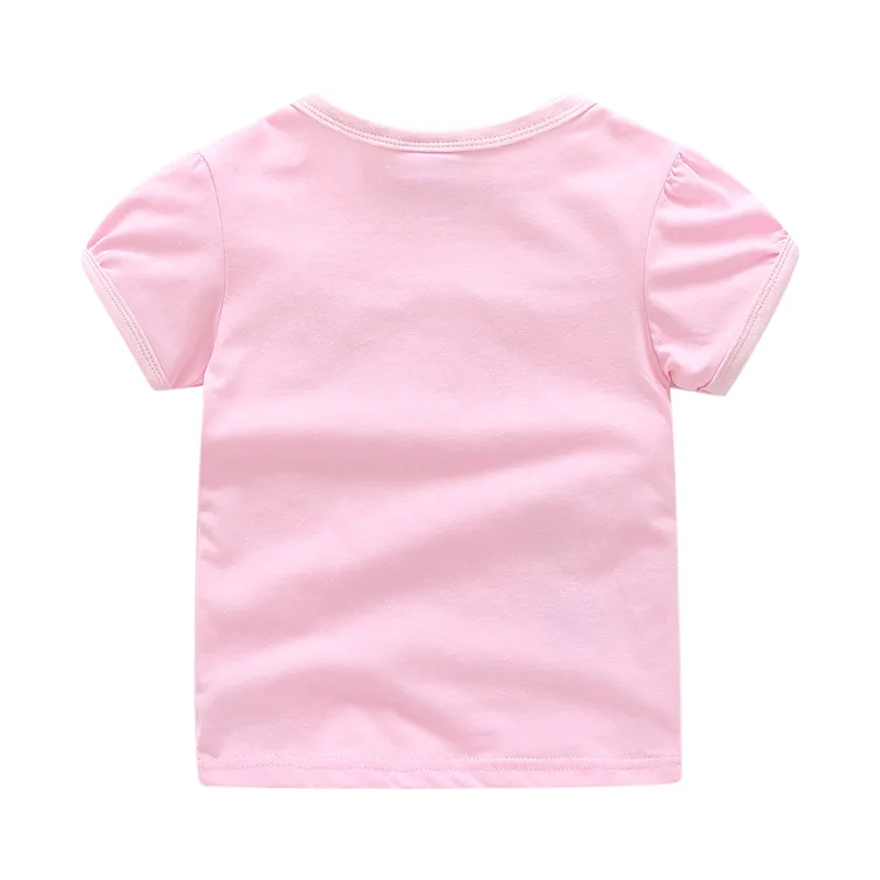 Футболка для девочек детская одежда; Футболка Camiseta vetement enfant fille; топы для девочек с принтом животных; Детская Футболка roupas infantis menina