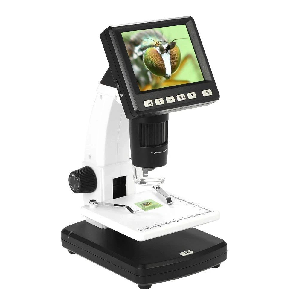 

Hot UK Plug USB Microscope Stand-alone Desktop LCD Digital Microscope With 3.5-inch TFT Color Display 8 LEDs 10-300x to 1200x m