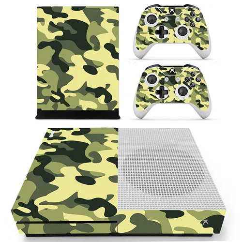 Камуфляжная наклейка для microsoft Xbox One S и 2 контроллера для Xbox One S Skins виниловая наклейка - Цвет: YS-xboxoneS-0039